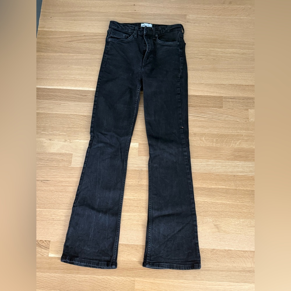 ZARA high rise bootcut jeans in black